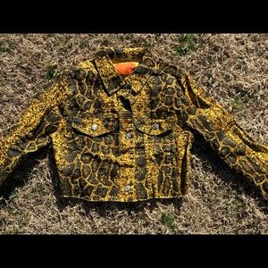 Snakeskin jean jacket